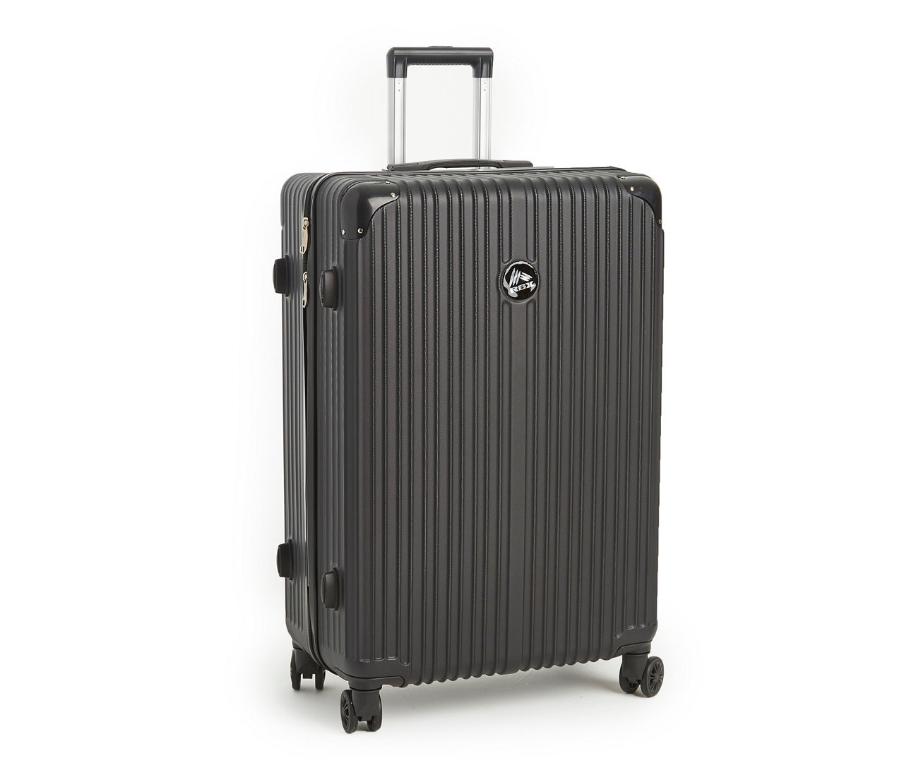 Black 20" Ridged Stripe Summit Hardside Spinner Carry-On Suitcase