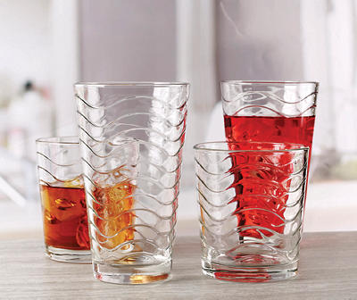 Circle Glass Pulse 12-Piece Double Old Fashioned & Cooler Glass