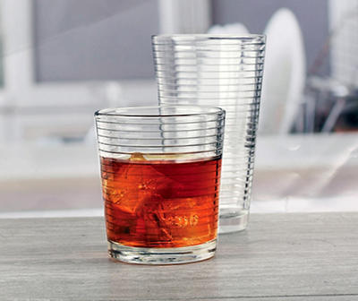 Hoop 12-Piece Double Old Fashioned & Cooler Glass Set