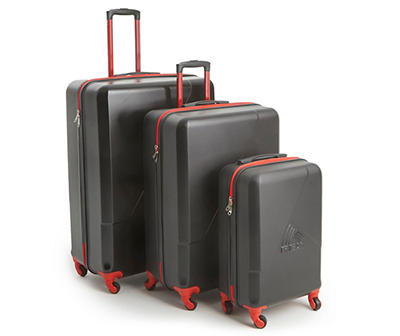 Black Geometric Tile Track Hardside Spinner Suitcase