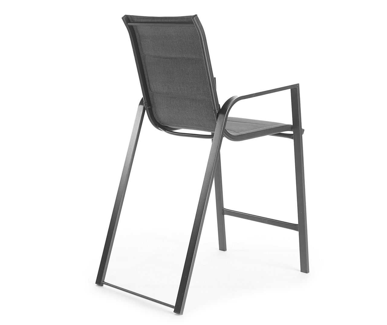 Fern Hills Gray Padded Stacking Patio Bar Chair