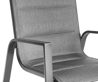 Fern Hills Gray Padded Stacking Patio Bar Chair