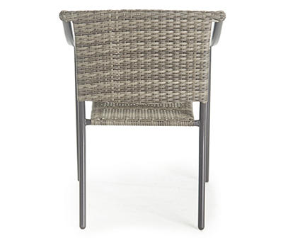 ARKLOW WICKER STACK CHAIR GREY