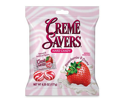 Creme Savers Strawberry & Creme Hard Candy, 6 Oz.