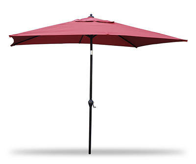 9' x 6' Red Rectangular Tilt Market Patio Umbrella