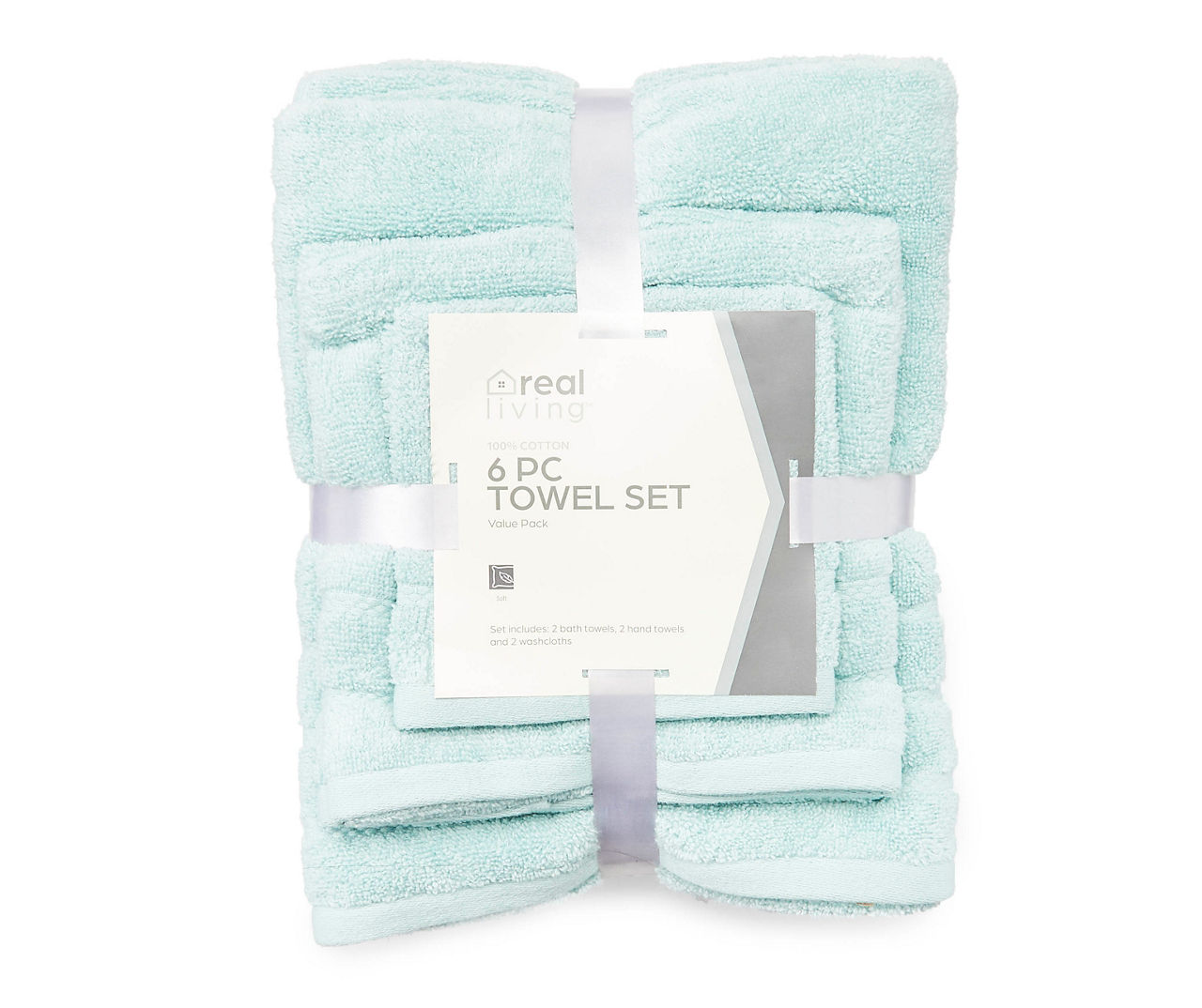 Real Living 6-Piece Bath Towel Set