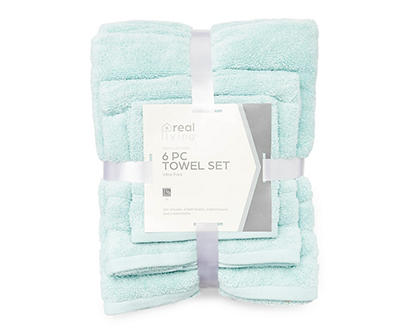 Aqua 6-Piece Towel Set