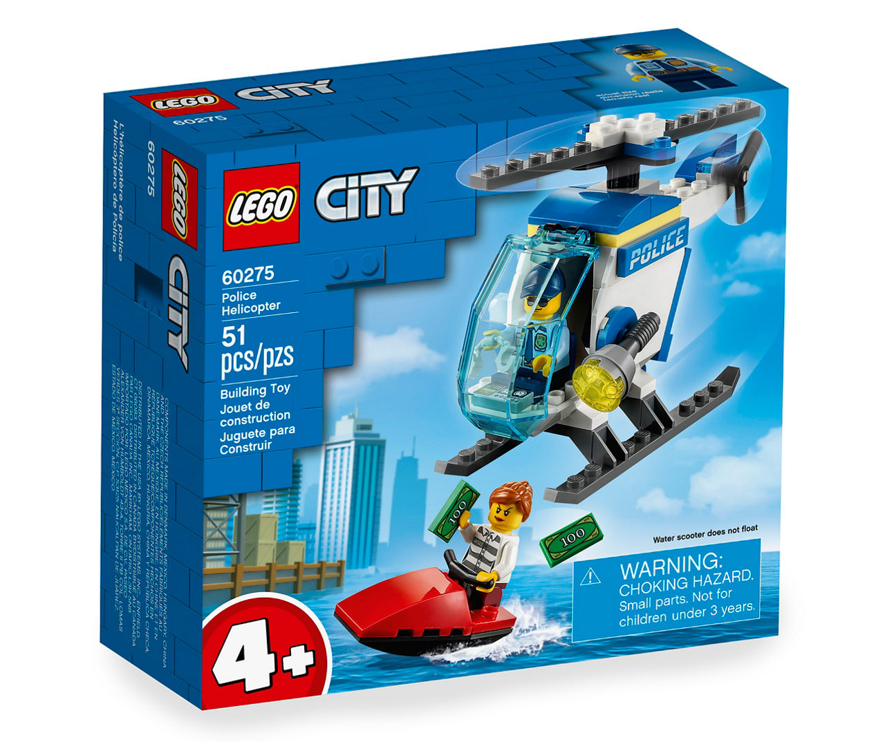trek de wol over de ogen roestvrij Spoedig LEGO City Police Helicopter 51-Piece 60275 Building Toy | Big Lots