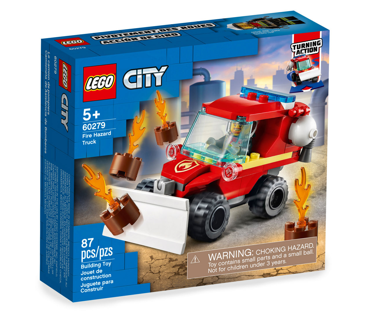 Lego City Fire Hazard Truck 87 Piece Building Toy Big Lots