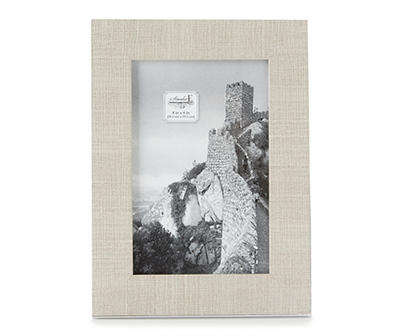 Gray & Silver Linen Texture Picture Frame, (4