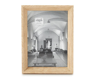 Natural Wood Bevel Wedge Picture Frame, (5" x 7")