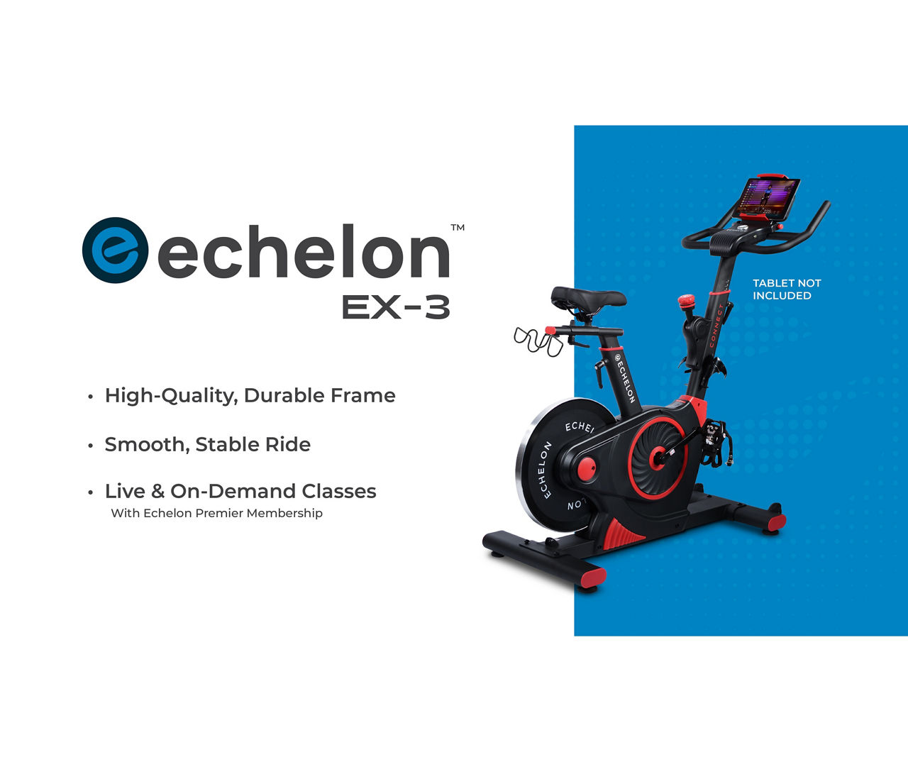 Best Buy: Echelon Smart Connect EX3 Exercise Bike & Free 30 Day Membership  Red ECH01-EX3-RED