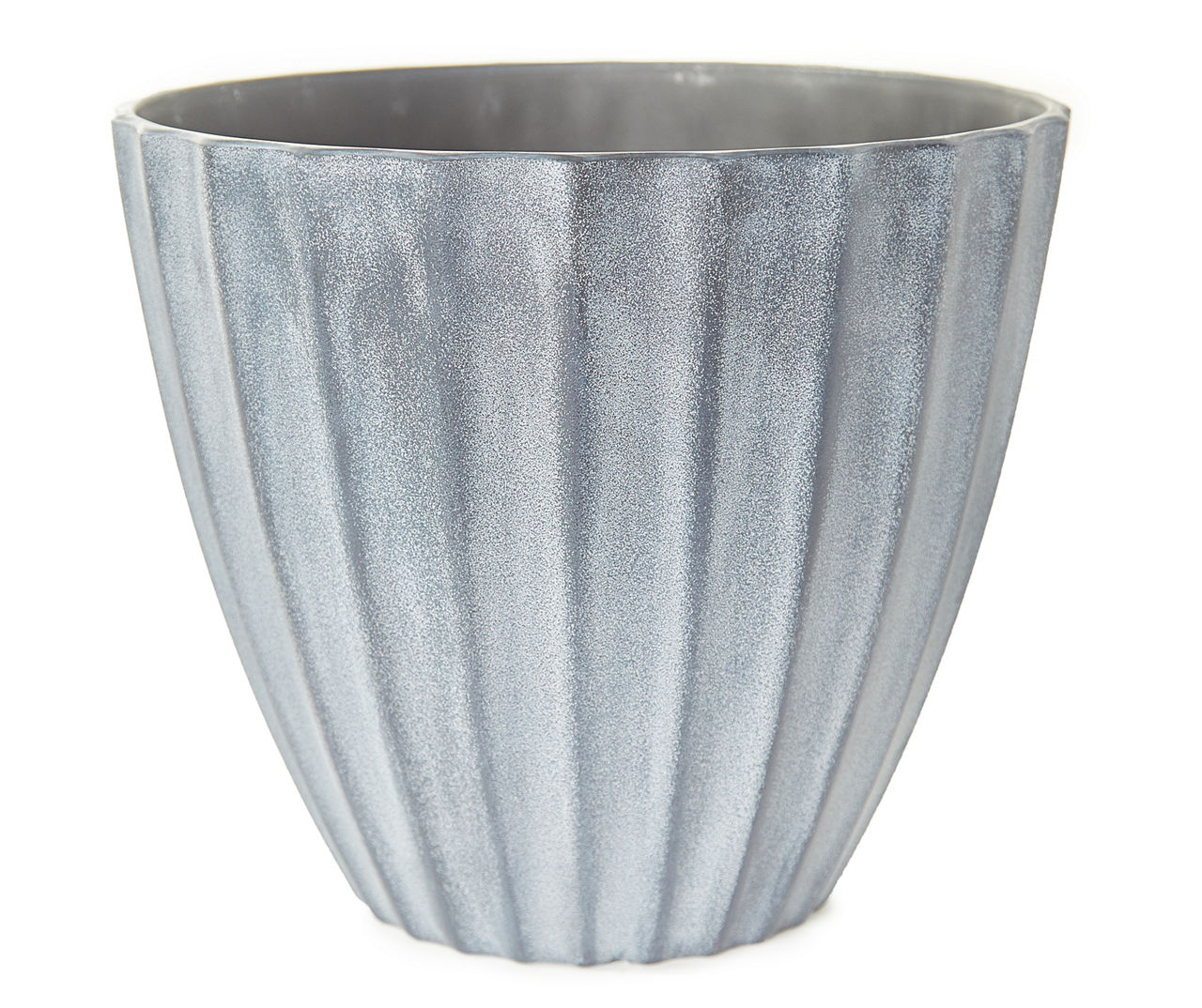 12 IN CHARCOAL FLUTED PLANTER