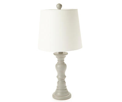 Gray Spindle Table Lamp