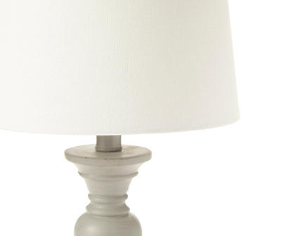 Gray Spindle Table Lamp
