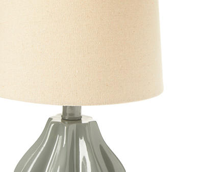 Blue Rounded Ridge Table Lamp