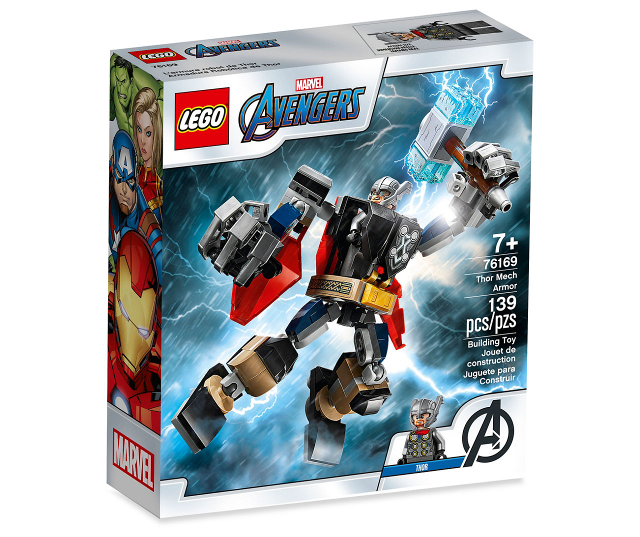 LEGO Marvel Avengers Super Heroes Thor Mech Armor 76169 139-Piece Building  Toy