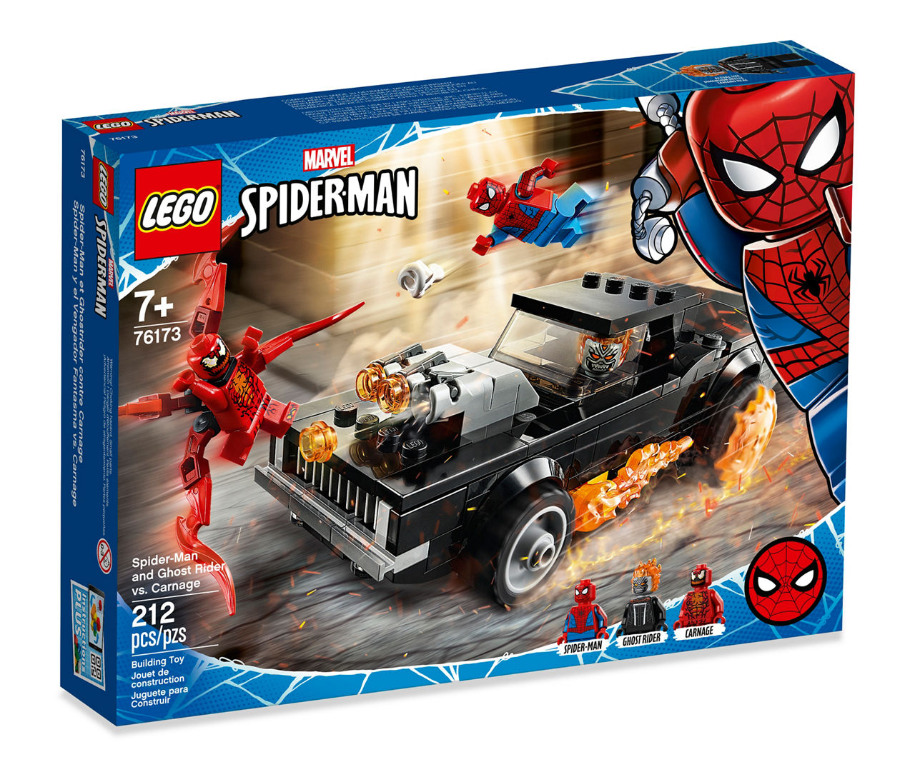 fup universitetsstuderende Wreck LEGO Marvel Avengers Super Heroes Spider-Man & Ghost Rider vs. Carnage  76173 212-Piece Building Toy | Big Lots