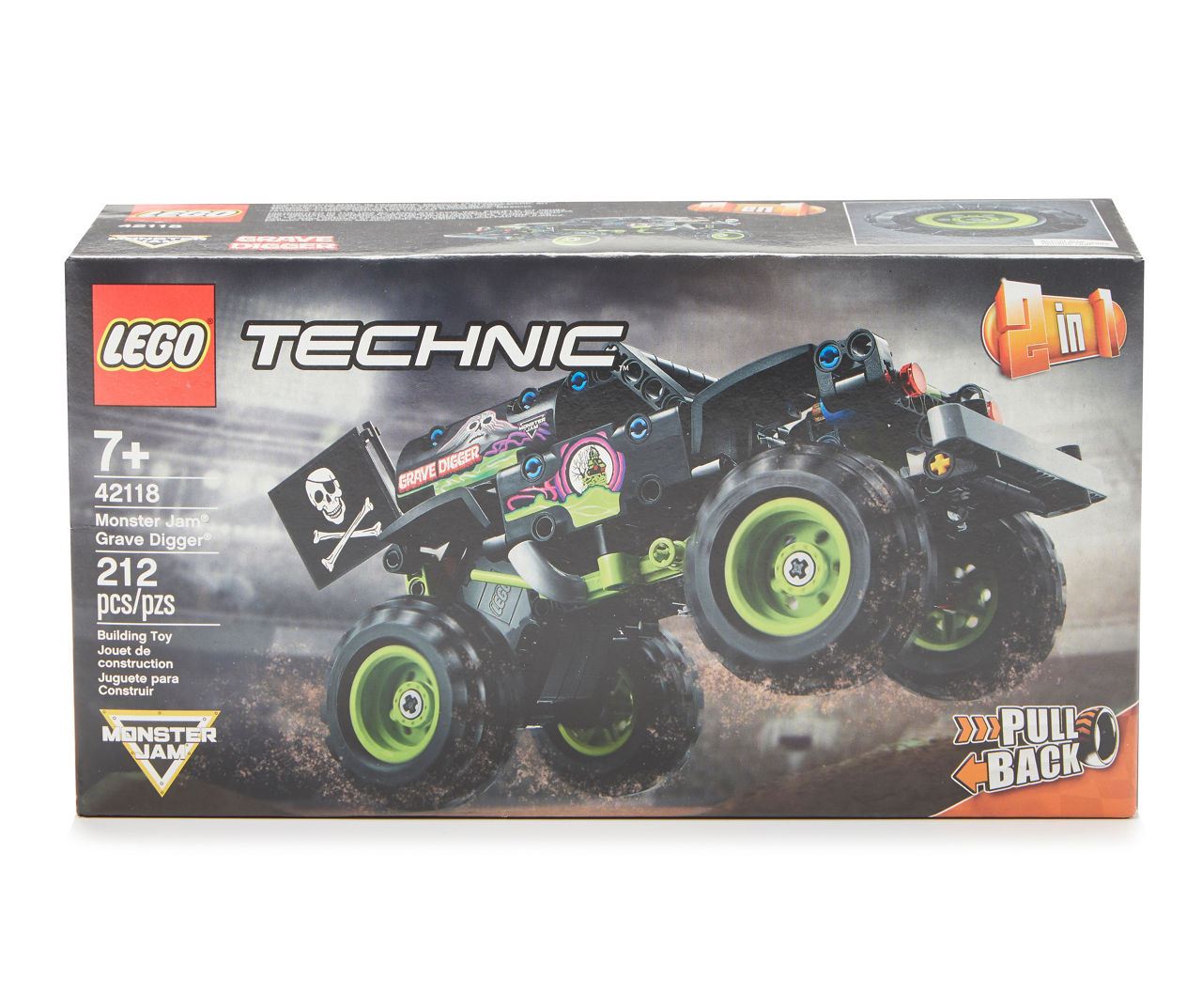 LEGO Technic Monster Jam Grave Digger 212 Piece 42118 Building Set