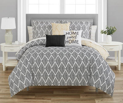 Andover Black & Tan Geometric Bed-in-a-Bag Queen 10-Piece Bedding Set
