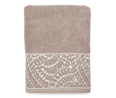 Driftwood Leaf-Accent Bath Towel
