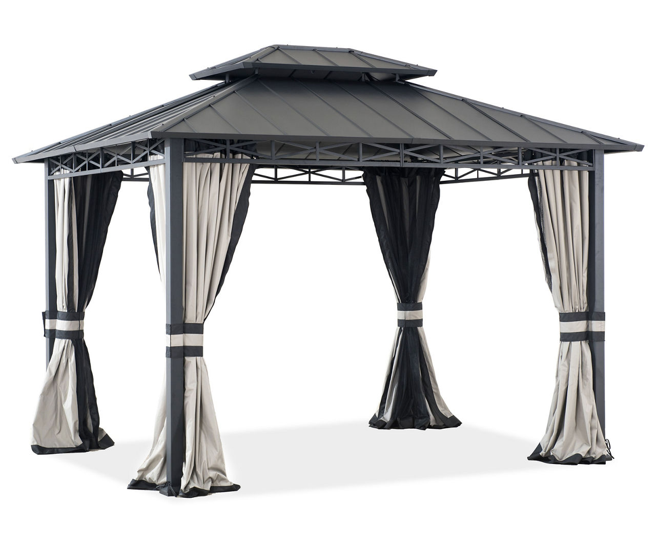 Pergola Papillon 3x4 Meters Sines 6 Curtains - BigMat