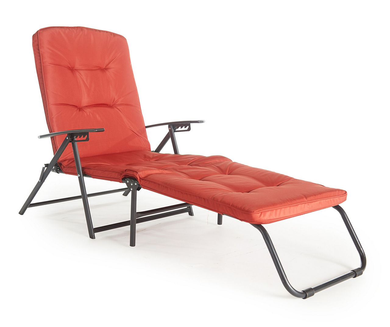 Red Padded Folding Lounge Chair