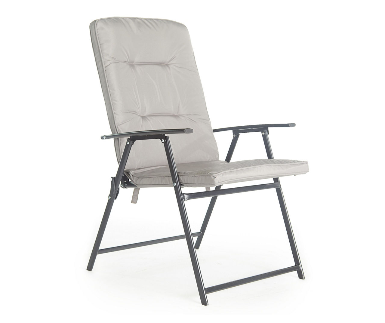 Gray Oversize Padded Folding Chair