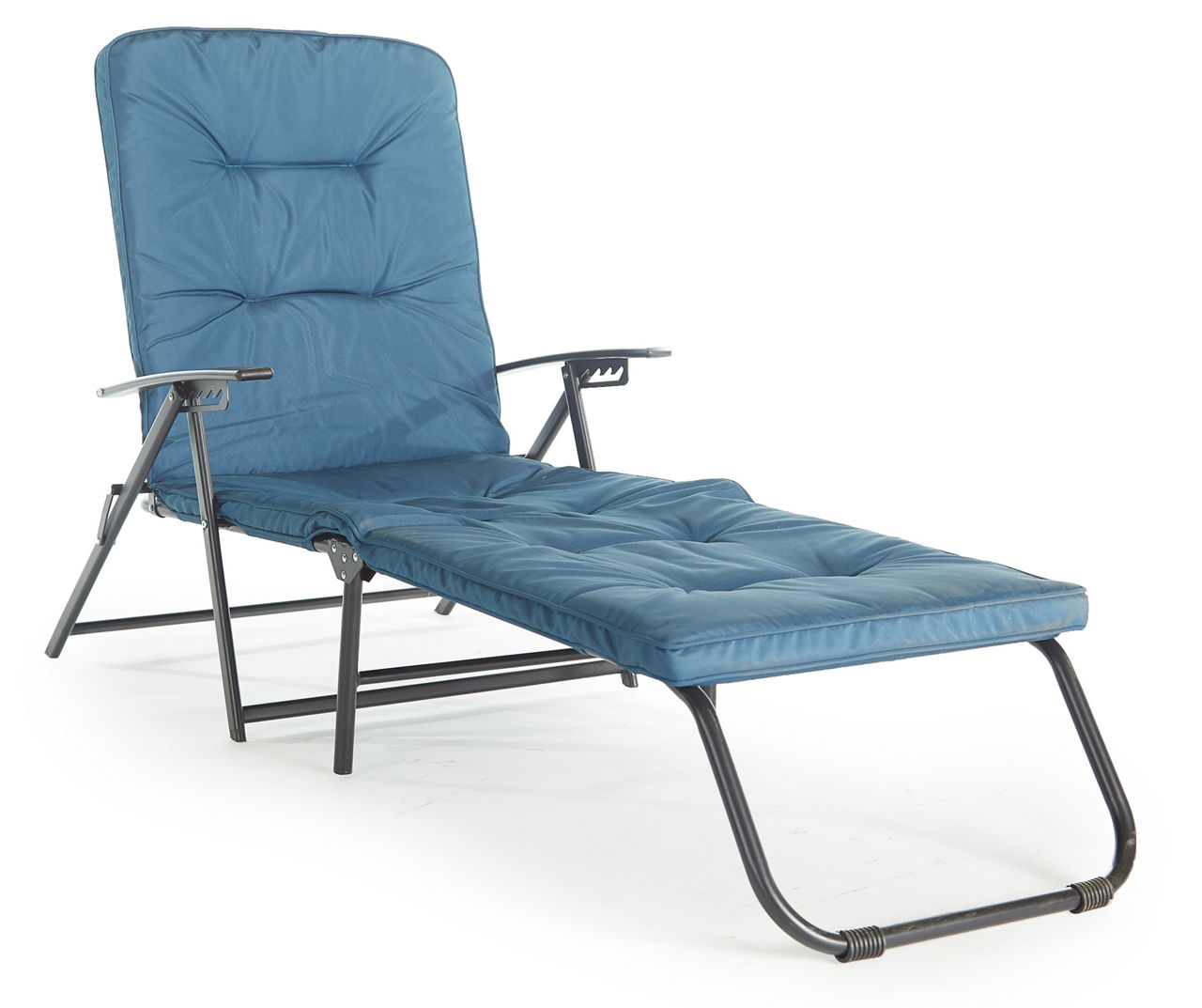Blue Padded Folding Lounge Chair