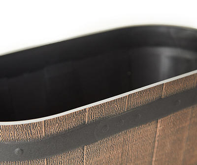 18 IN OVAL WHISKEY BARREL PLANTER