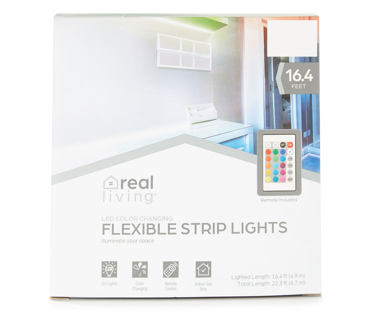 Real Living 16.4 Color Changing Flexible LED Strip Light Big Lots