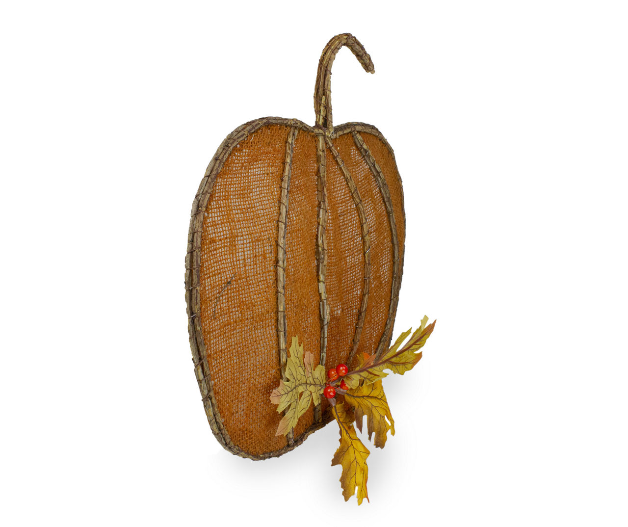 Northlight Orange Burlap & Vine Pumpkin Hanging Wall Decor | Big Lots