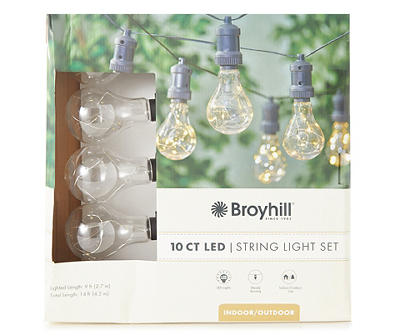 Warm White Fairy Lights Bulb LED Light Set, 10-Lights