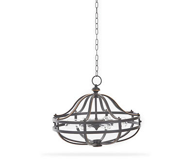 LED Metal Battery-Operated Chandelier with Remote Control