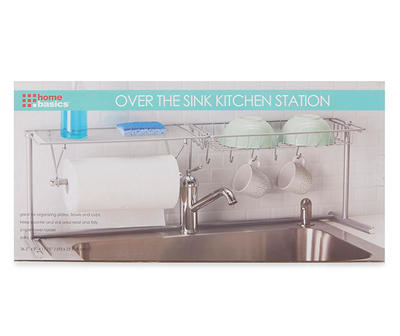 Home Basics Silver Over-the-Sink Organizer Station - Big Lots