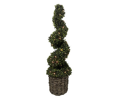 36" Spiral LED Topiary in Basket