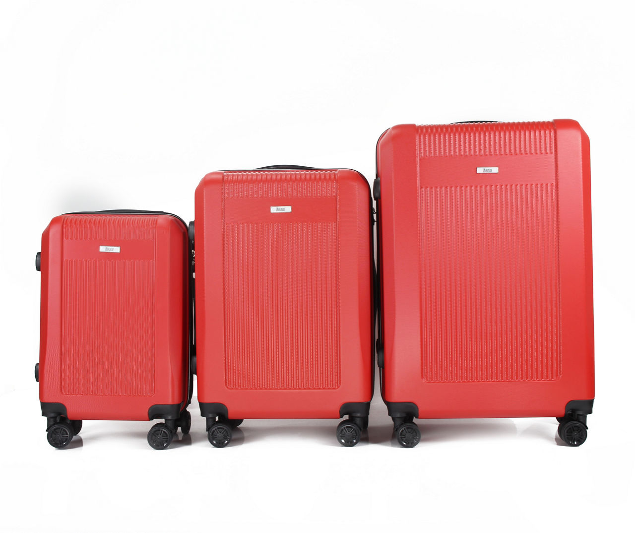 Red Detailed Rolling Suitcase Roller Aboard Cabin Luggage Trolley