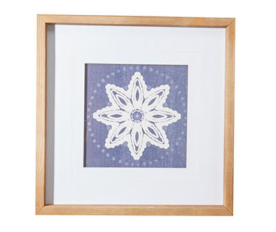 Blue & White Star Framed Print