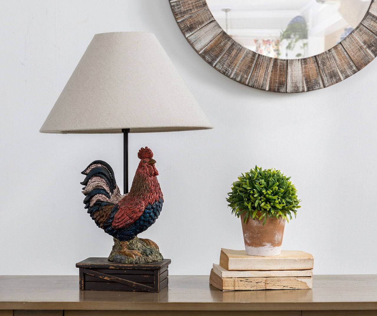 Brown Rooster Table | Big Lots