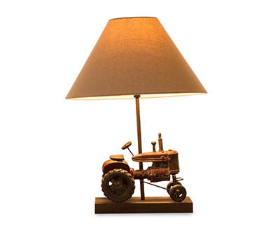 Brown Tractor Truck Table Lamp