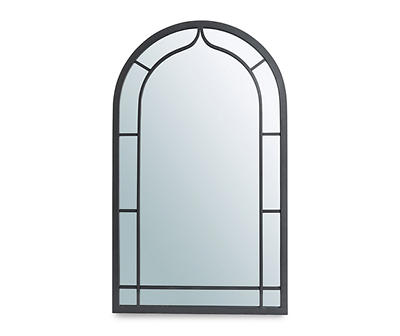 Black Rounded Arch Wall Mirror, (33.07