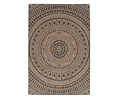 Real Living Neutral Bohemian Medallion Indoor/Outdoor Area Rug
