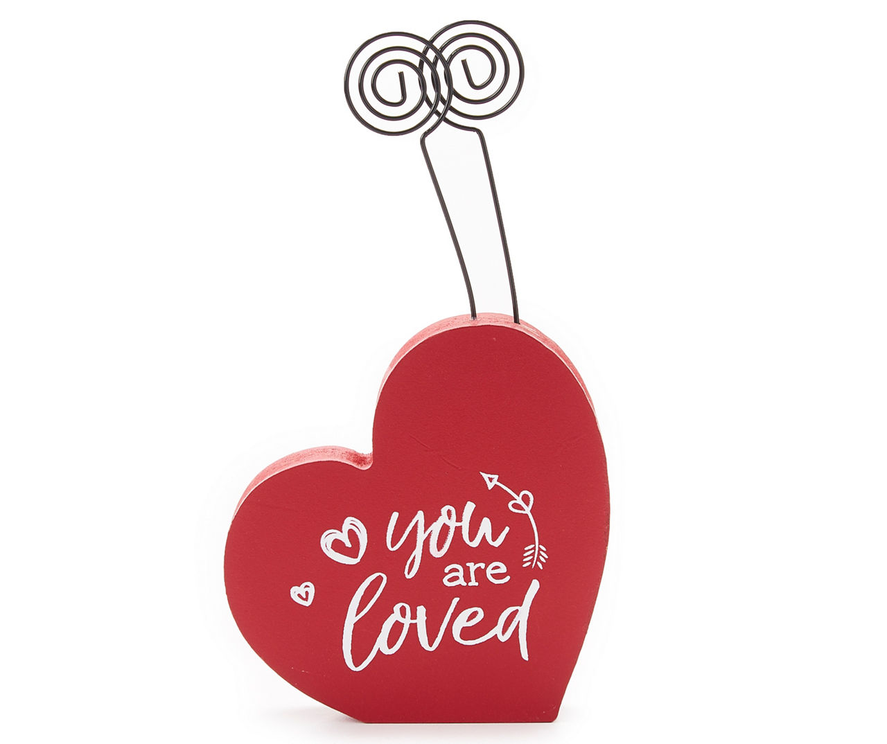 "You Are Loved" Heart Photo Holder Tabletop Decor