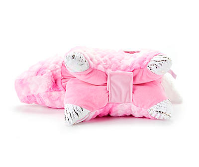 Pink & White Tie-Dye Unicorn Plush Pillow