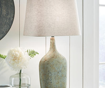 Sage Speckled Maribeth Paper Table Lamp, 2-Pack