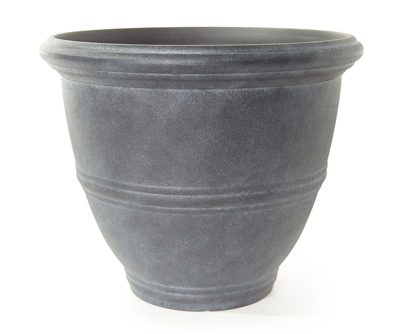 15.95" Weathered Gray Faux Stone Resin Planter