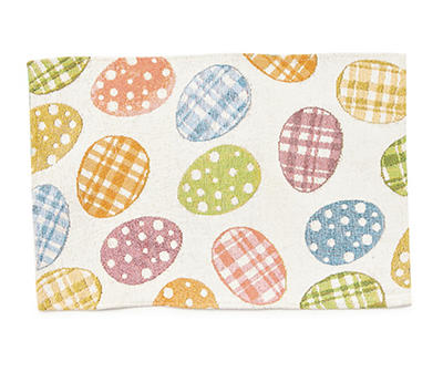 Off-White & Pastel Patterned Egg Placemat
