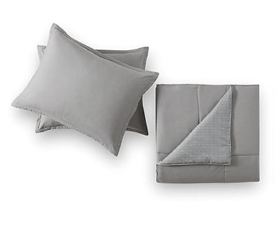 Gray Twin/Full 3-Piece Comforter Set