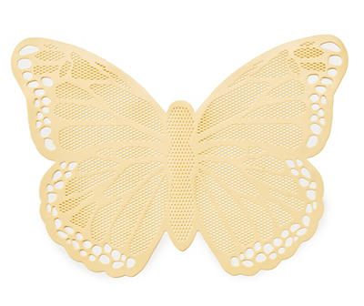 Yellow Cutout Butterfly Shaped PVC Placemat