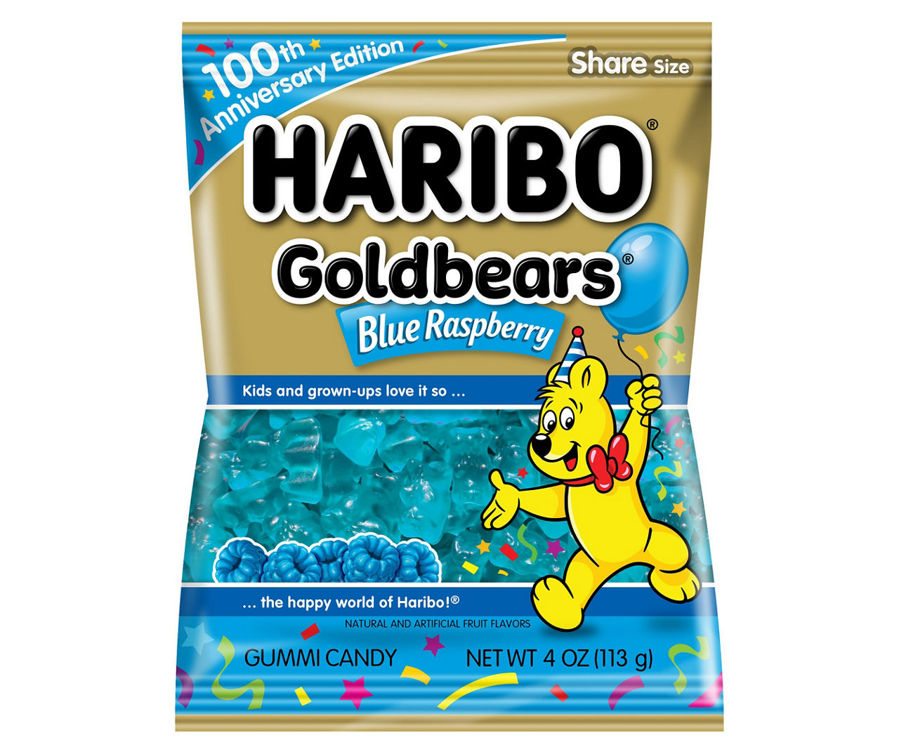 The Original Giant Gummy Bear Candy - Blue Raspberry